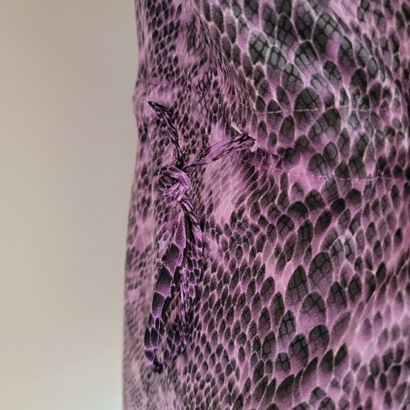 Sharon Young Purple Reptile Snake Skin Pattern Jacket Sz XL - Picture 4 of 5